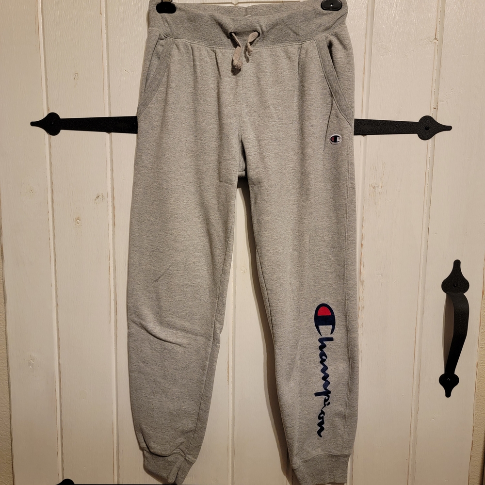 Champion Womens Sweatpants Comfort Joggers Gray Athletic Size Medium